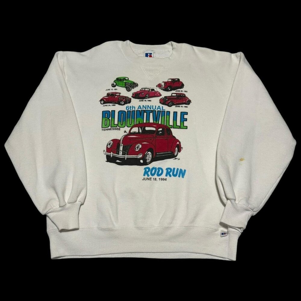 Vintage Russell Athletic 1994 Blountville Rod Run Sweatshirt Adult Large